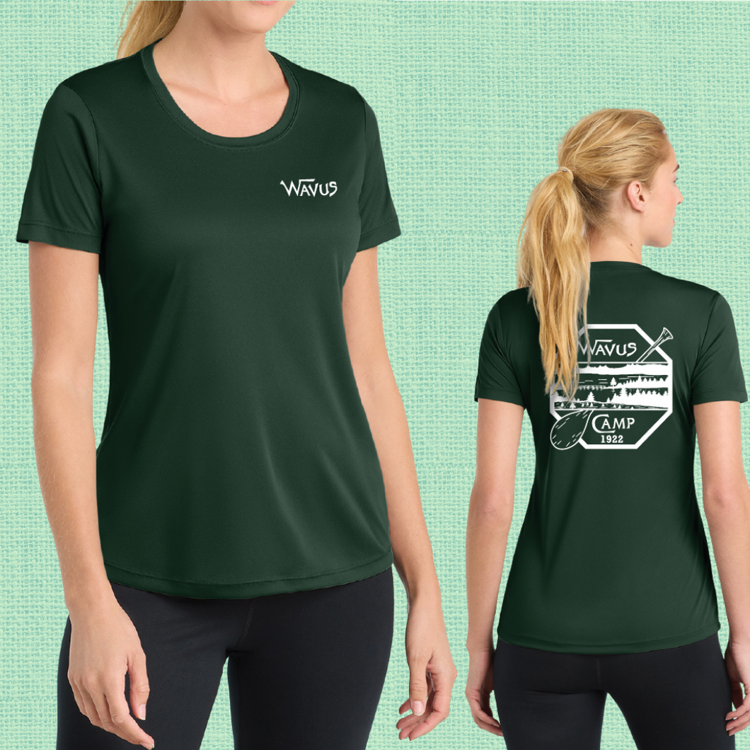 Wavus Ladies Short Sleeve Performance Tee - GREEN