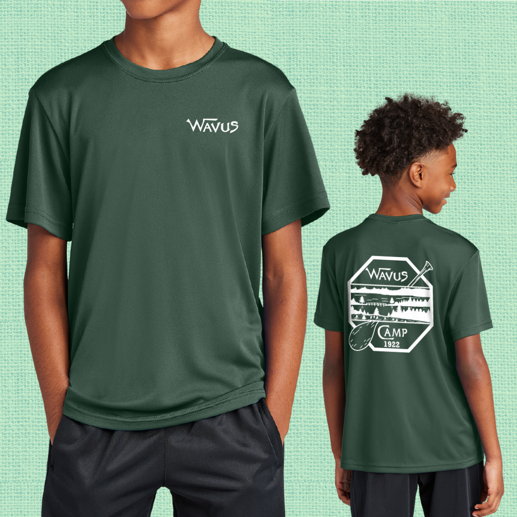Wavus Youth Short Sleeve Performance Tee - GREEN
